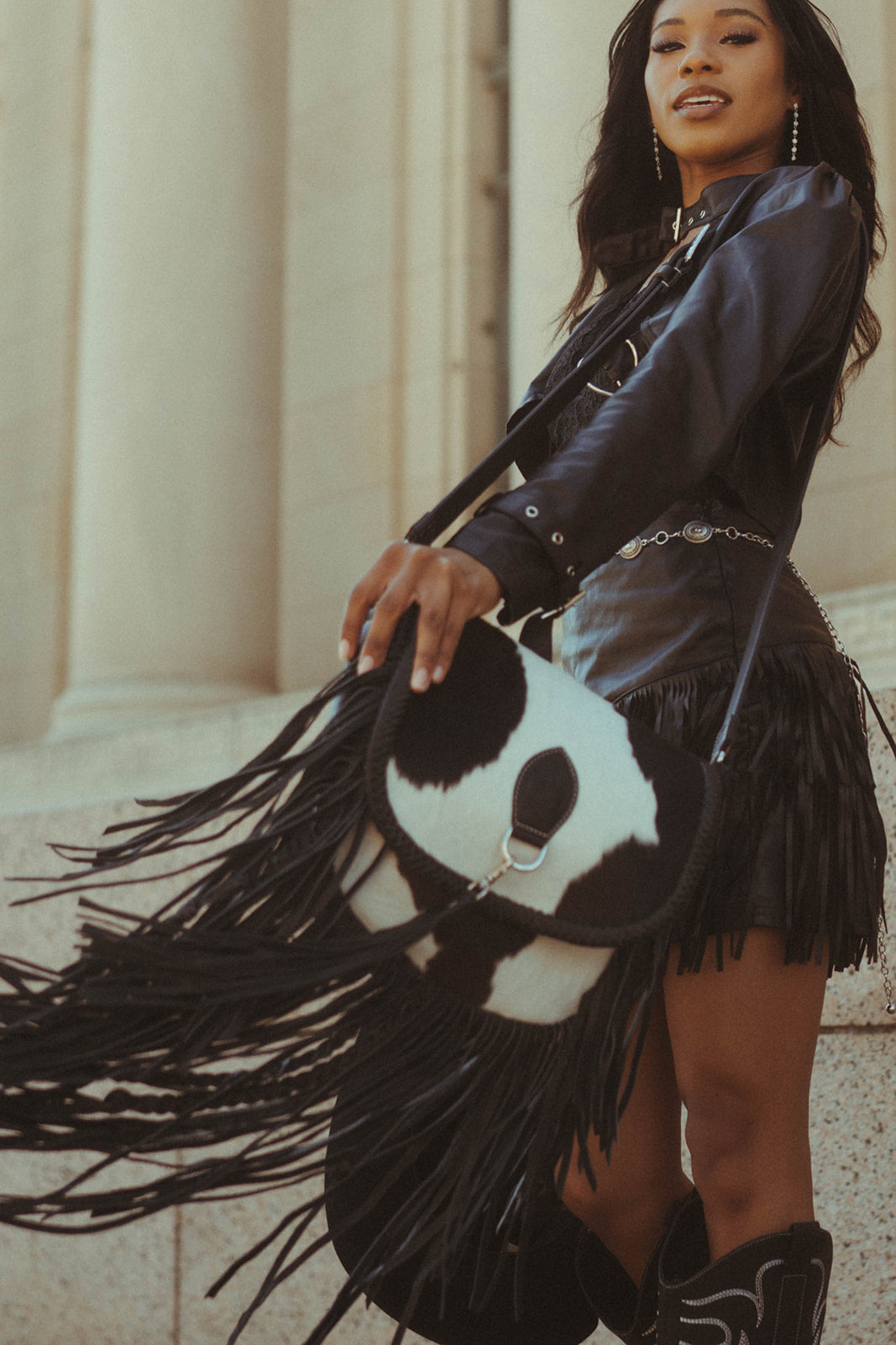 The Elva Fringe Satchel Bag