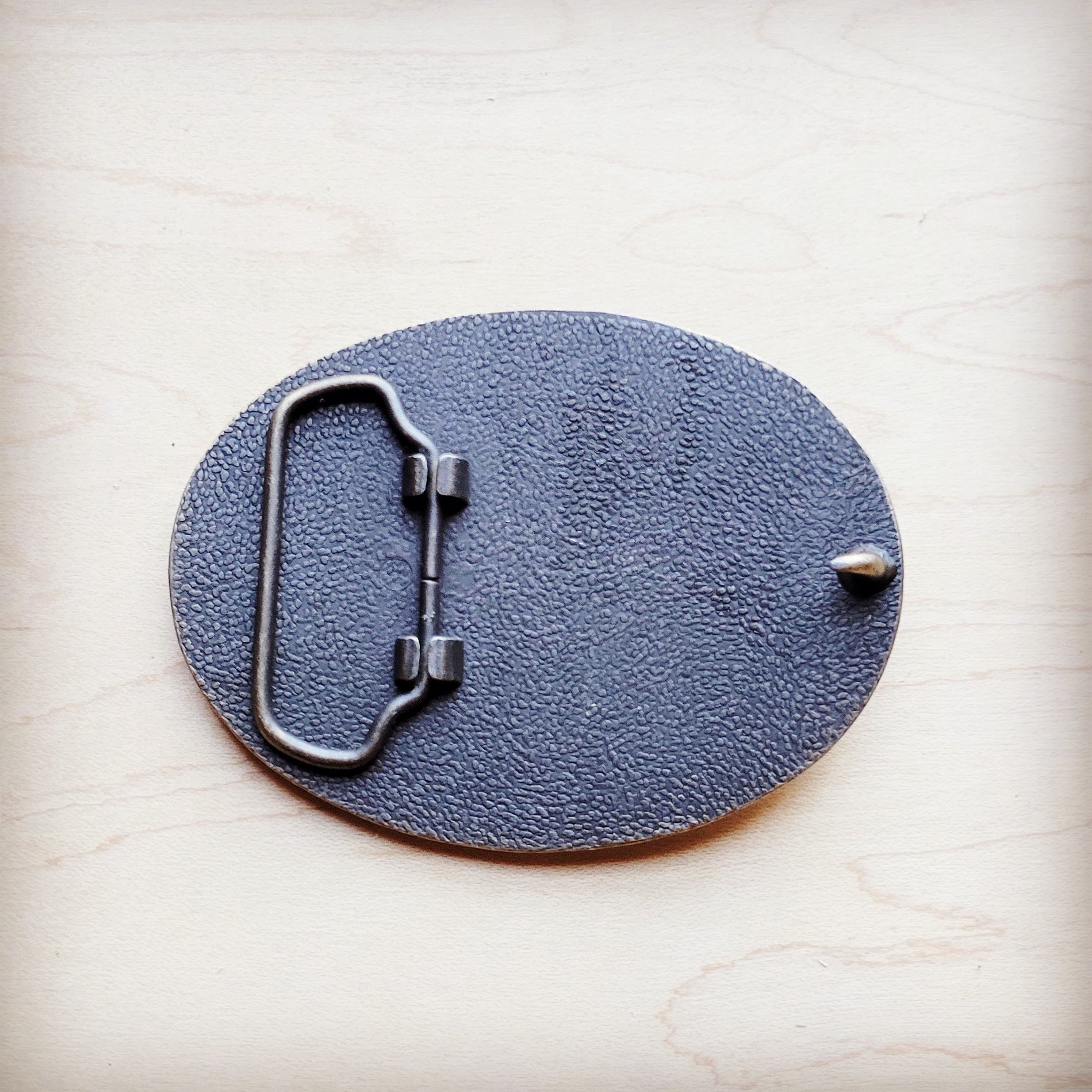 Rope Edge Pastel Navajo Leather Belt Buckle