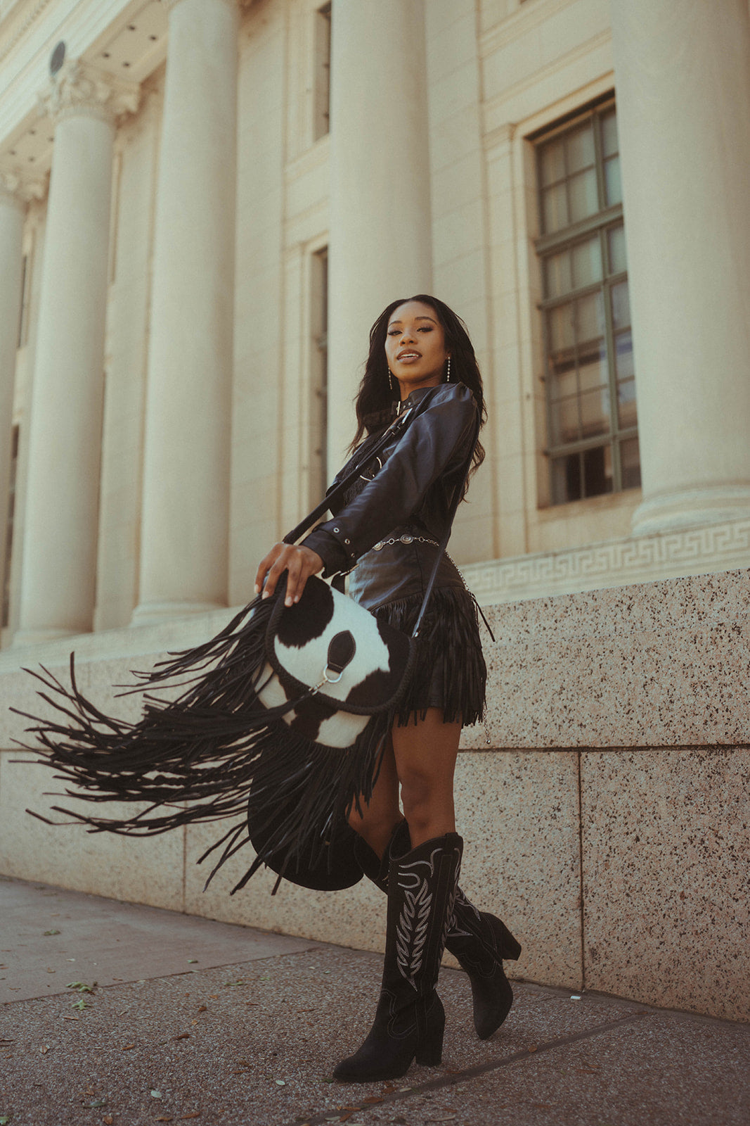 The Elva Fringe Satchel Bag