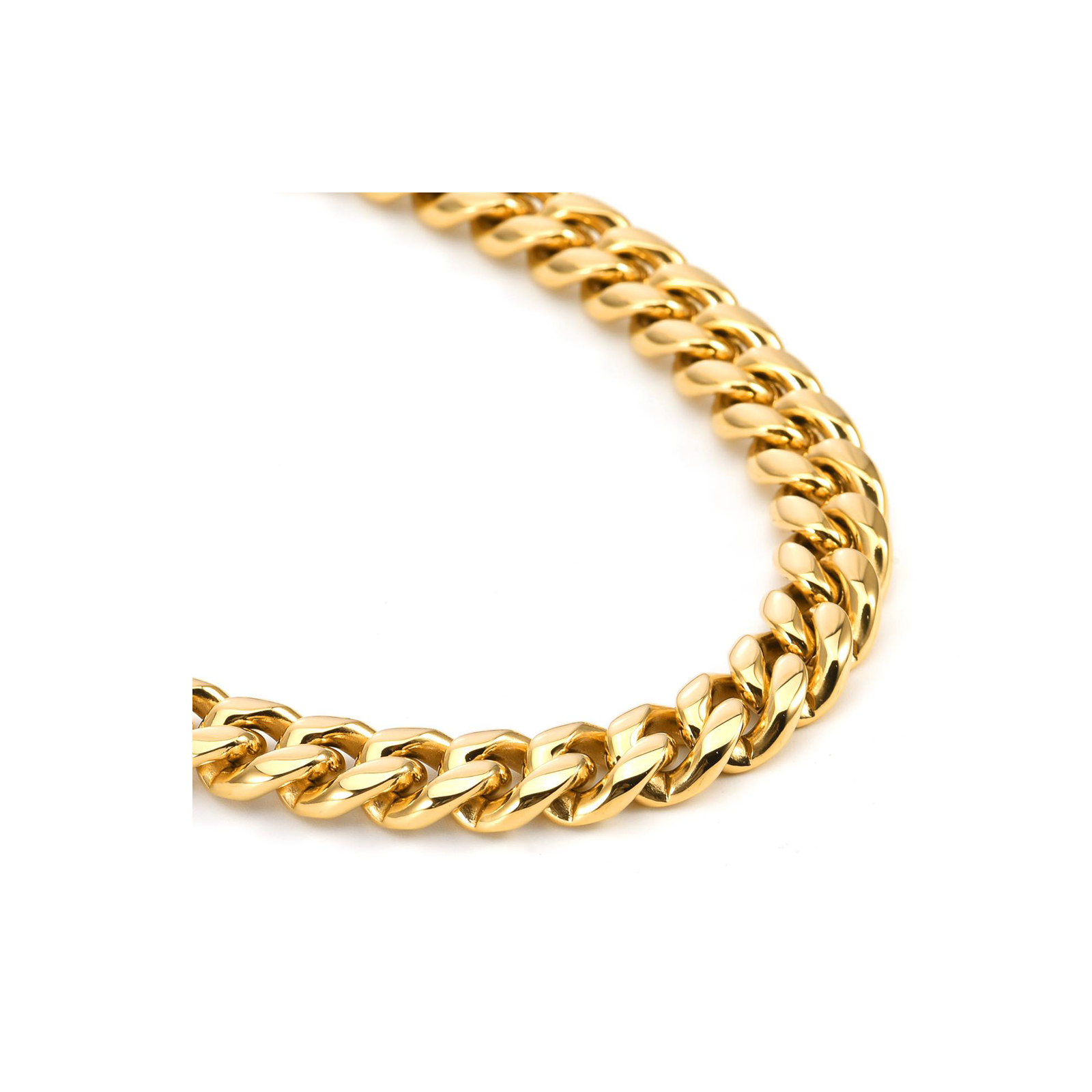 Gold Pavé Clasp Curb Link Chain Bracelet