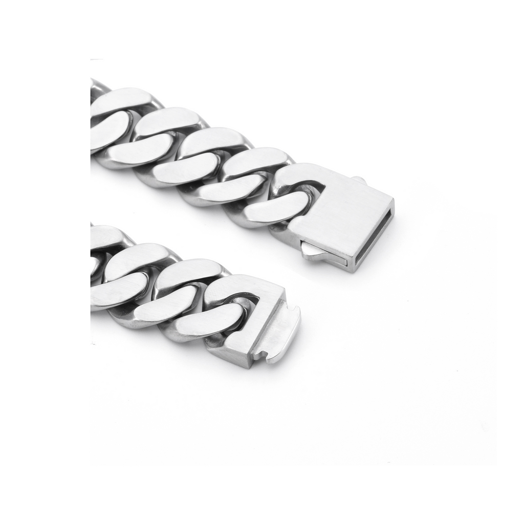 High Polish Flat Cuban Link Bracelet