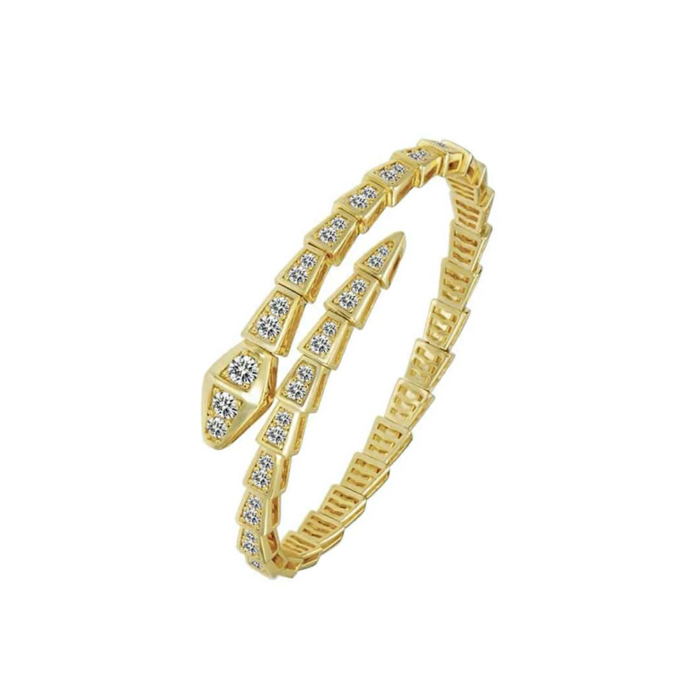 Gold Pavé Temptation Bangle Bracelet