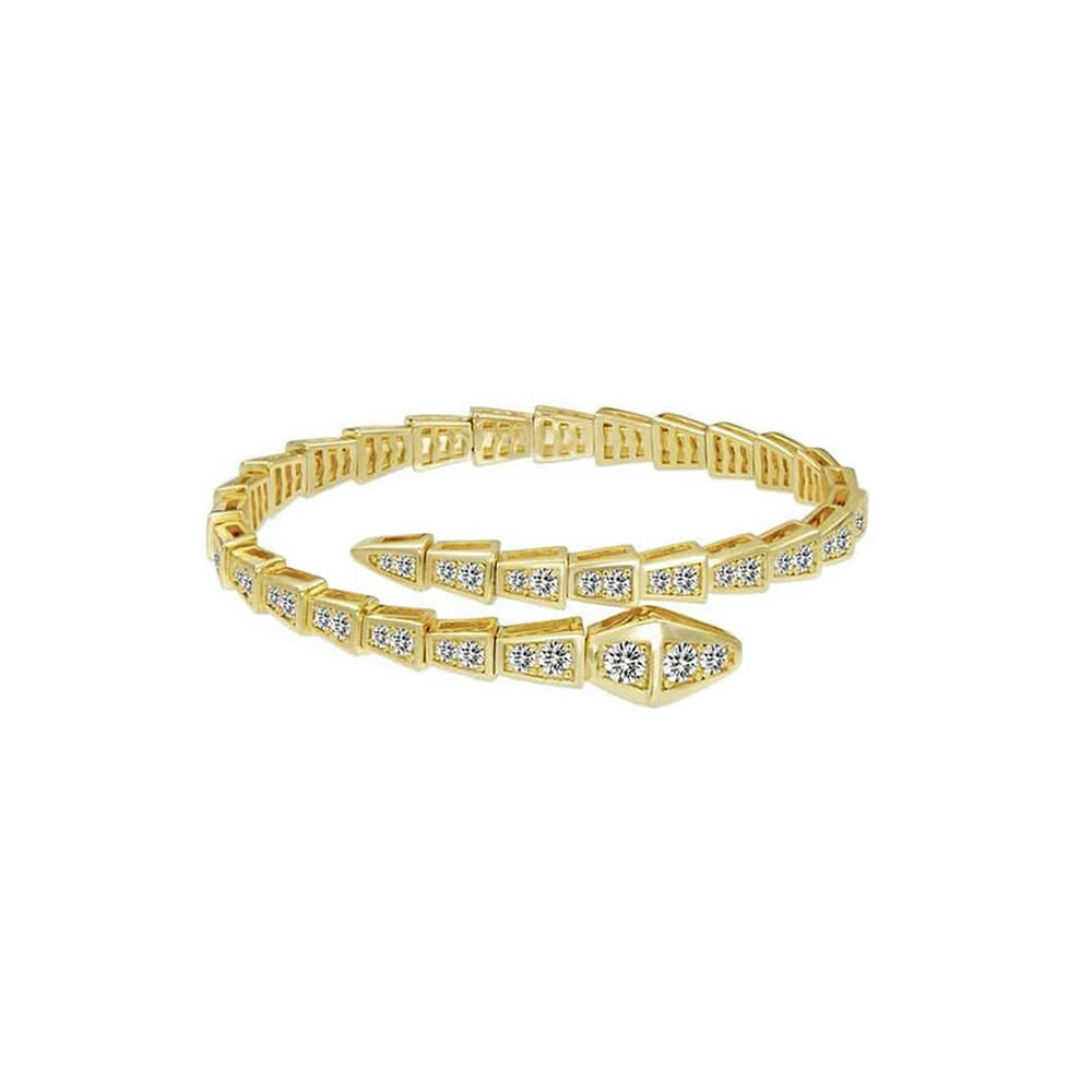 Gold Pavé Temptation Bangle Bracelet