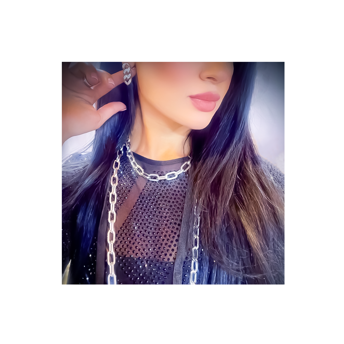 High Polish Cuban Link Earrings