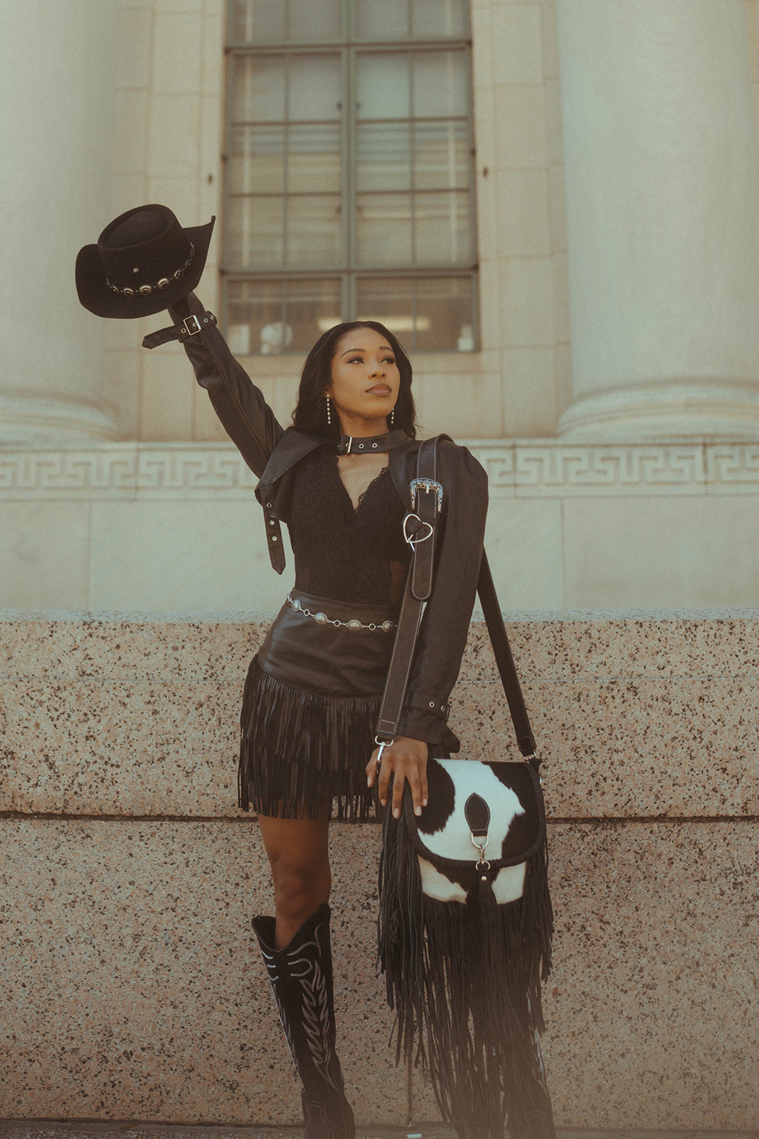 The Elva Fringe Satchel Bag