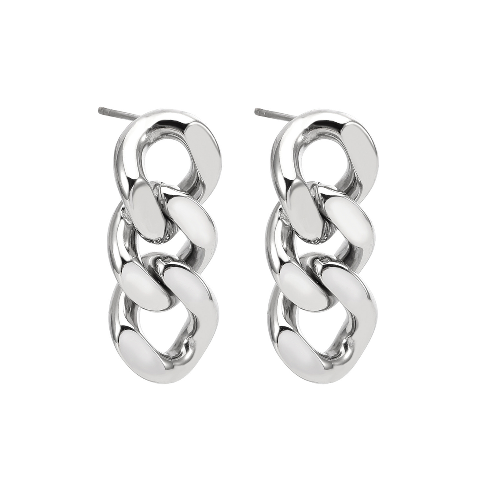 High Polish Cuban Link Earrings