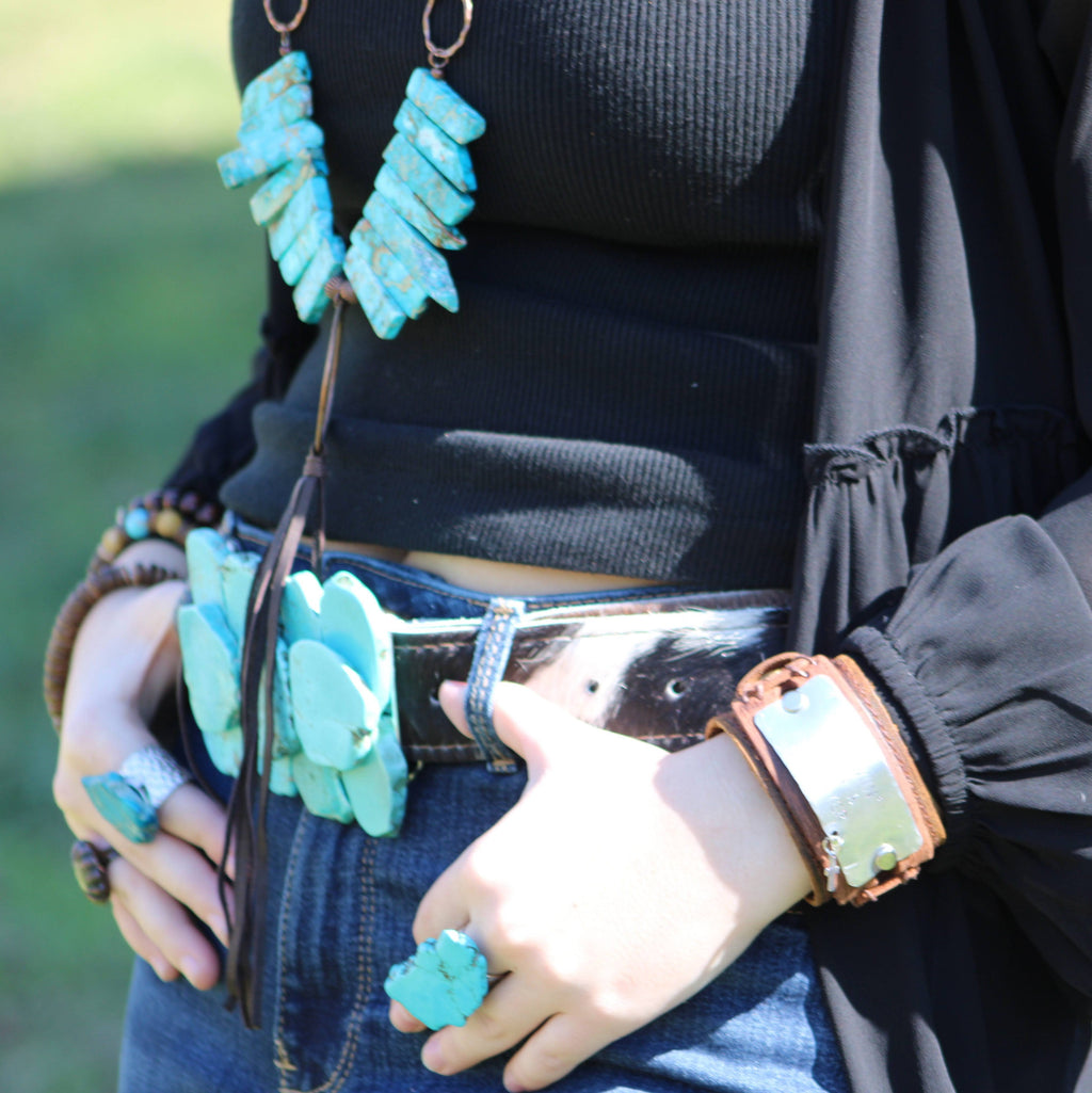 Blue Regalite Chunky Statement Ring