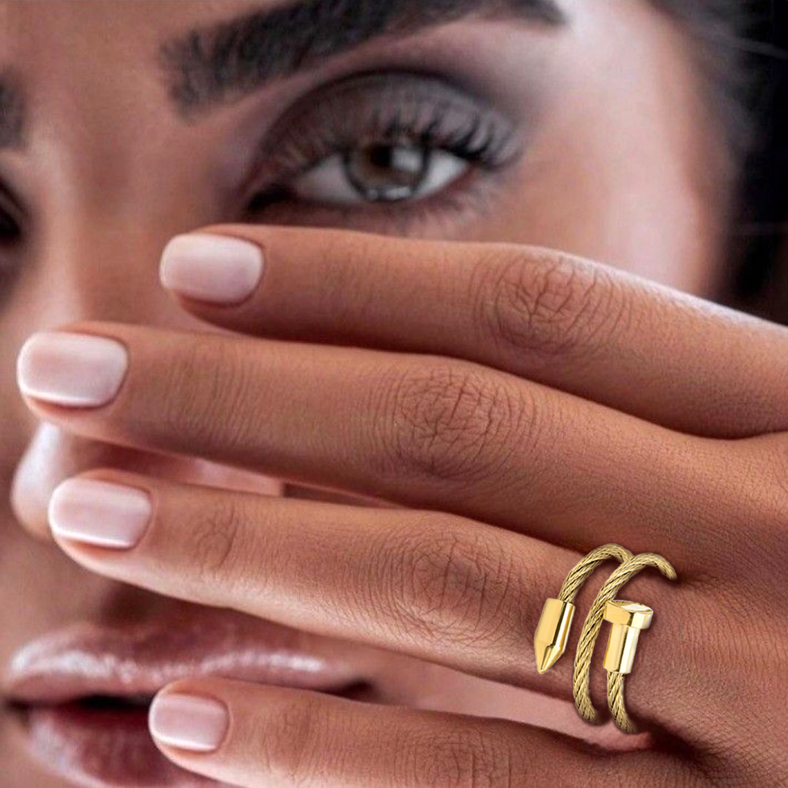 Gold Pointe Cable Adjustable Ring