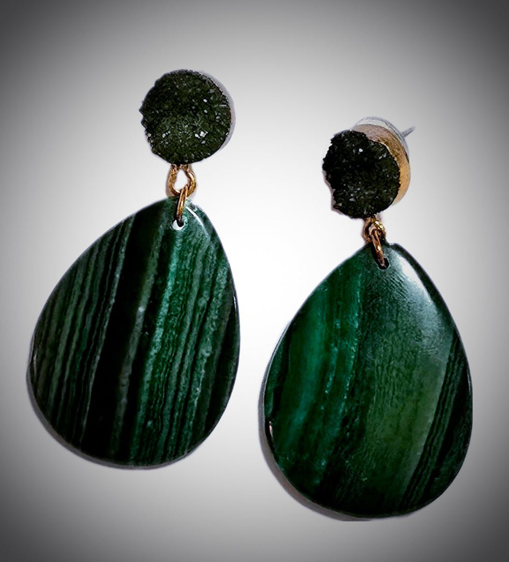 Authentic Malachite Earrings