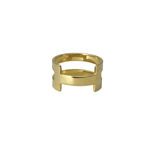 Geo Stripe Recycled Bullet Ring