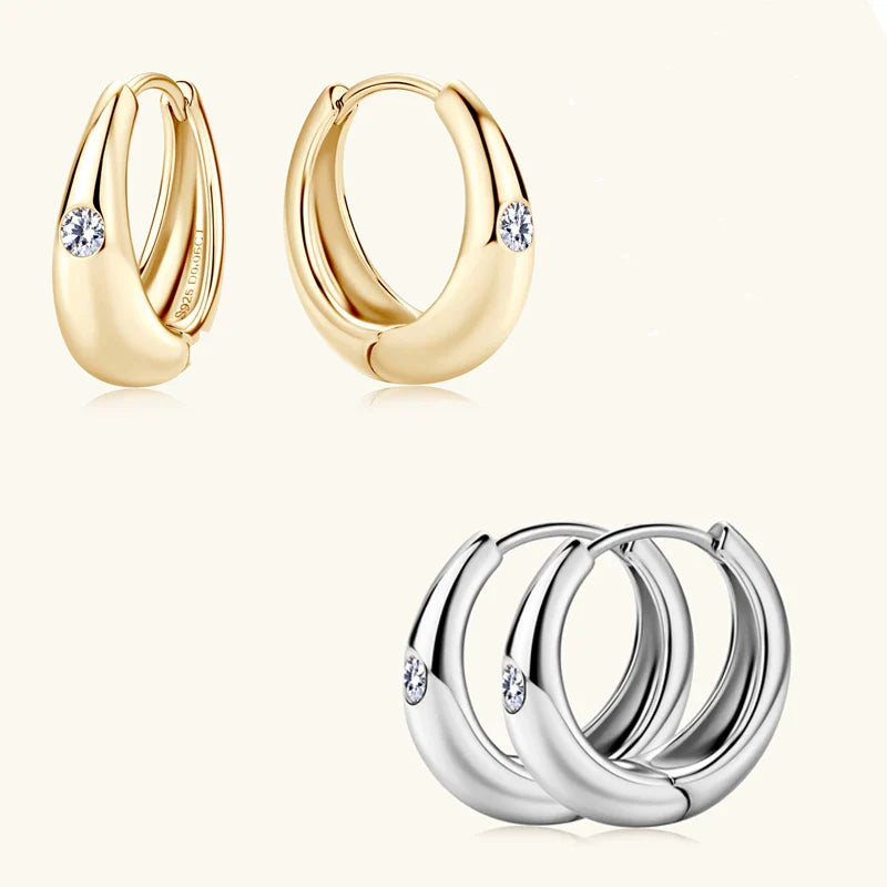 Sterling Silver 0.06ct Moissanite Stud Earrings