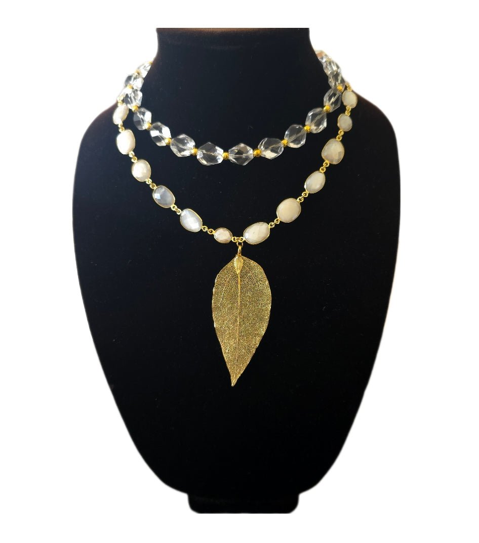 "Master Healer"| Clear Quartz and Moonstone Layered Necklace