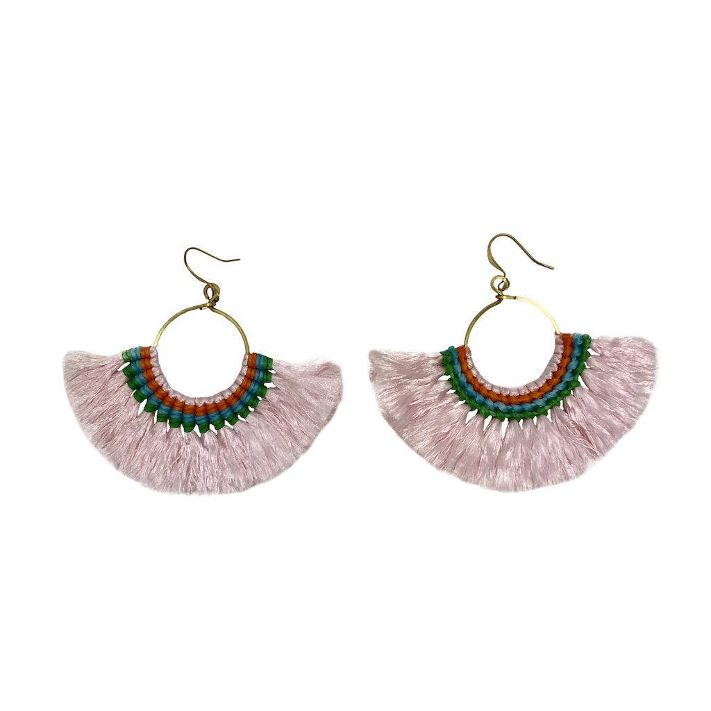 Boho Tassel Fan Earrings