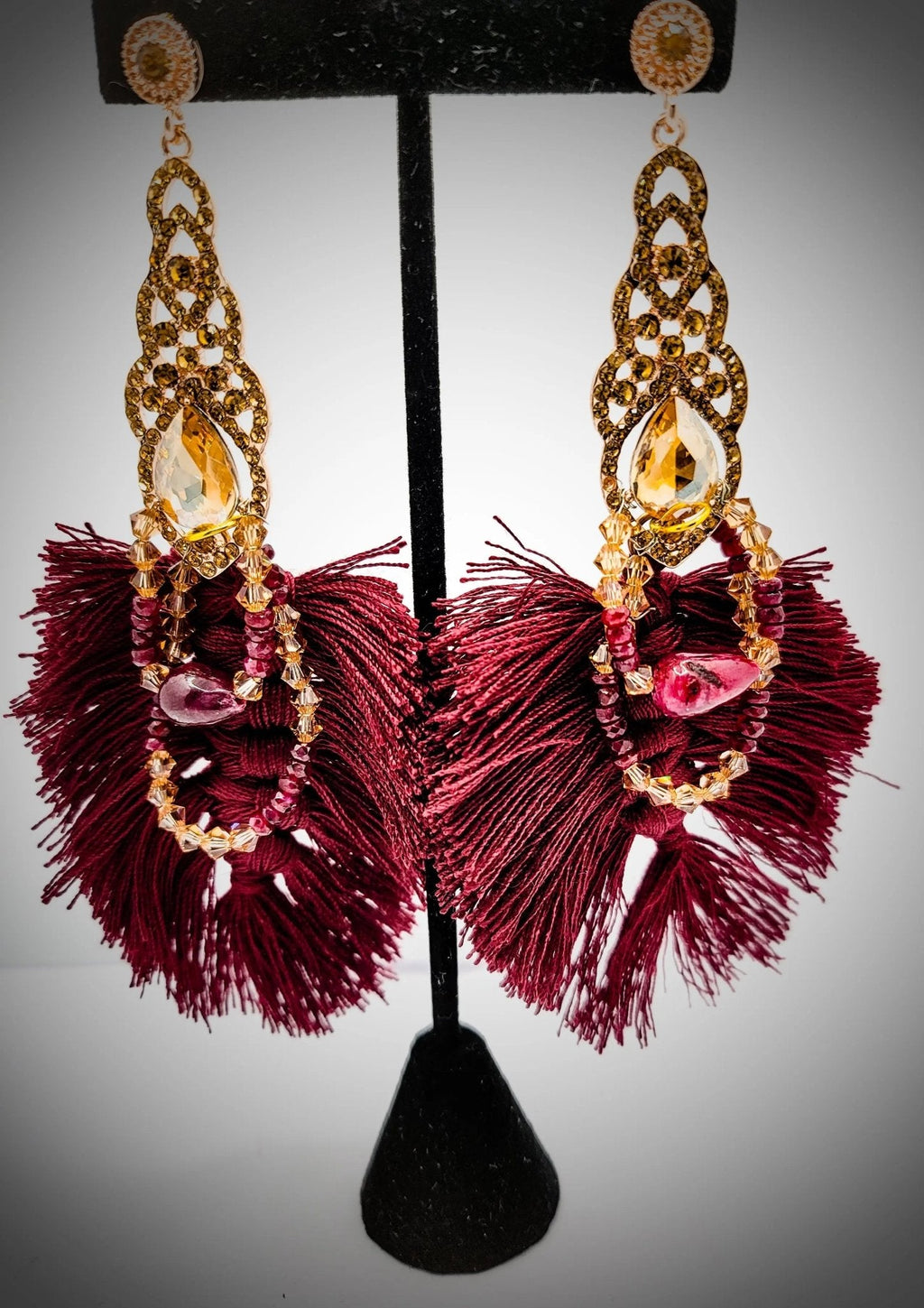 Ruby and Amber Swarovski Crystals