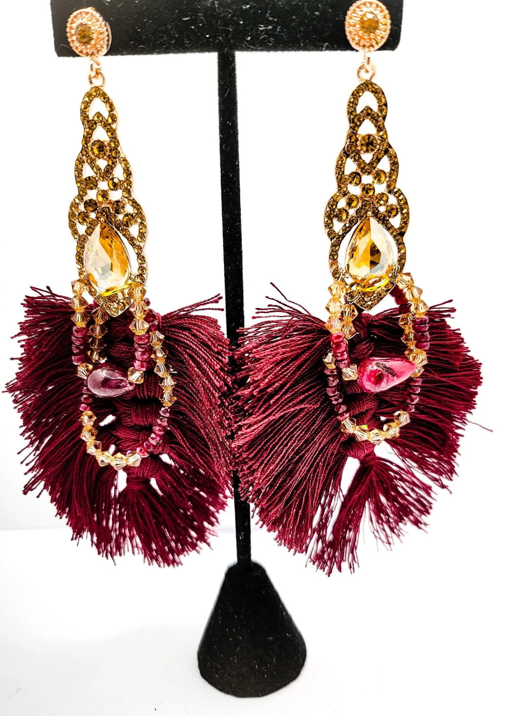 Ruby and Amber Swarovski Crystals