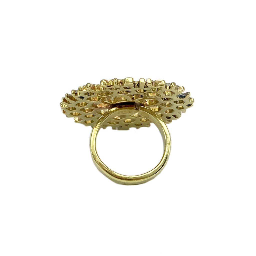 Honeycomb Ring Recycled Brass Bullet Casing