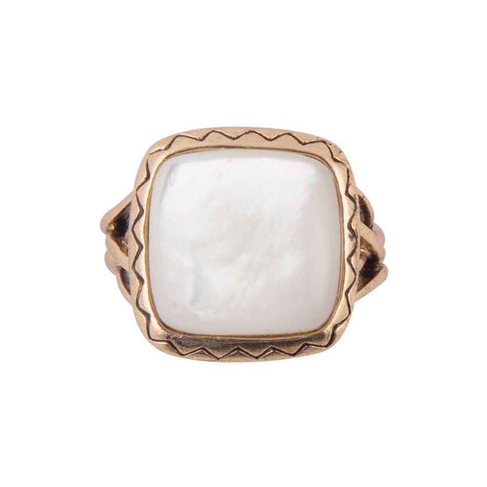 Mother of Pearl Golden Ring