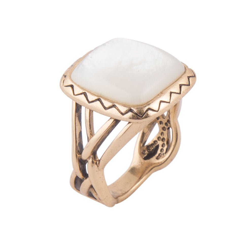 Mother of Pearl Golden Ring