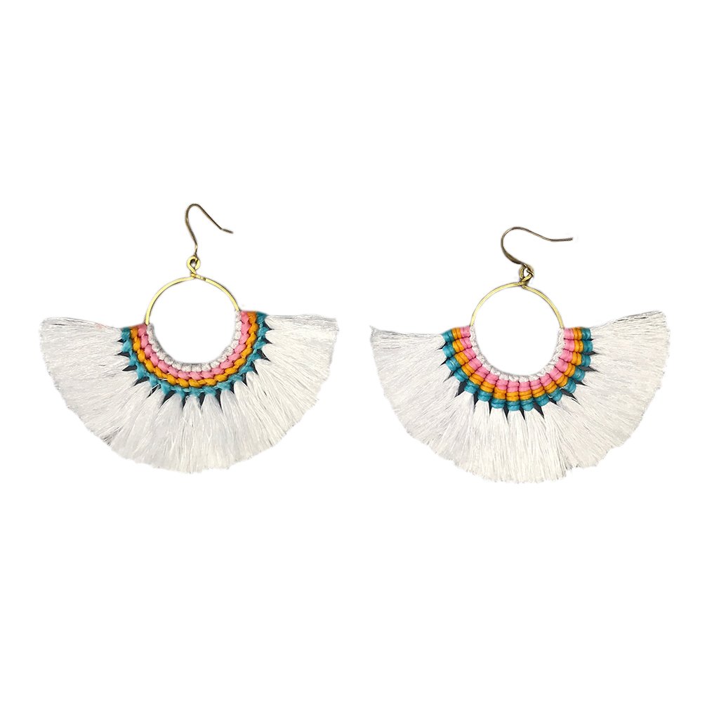 Boho Tassel Fan Earrings